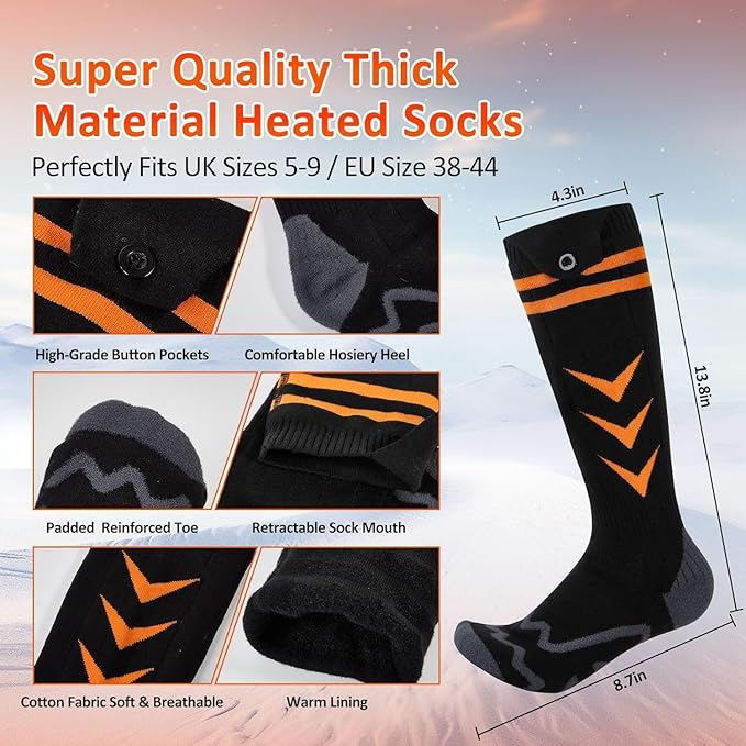 Heated Socks for Men Women